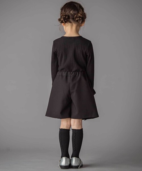BeBe Petits Pois Vert(ベベプチポワヴェール)の「【お揃い】花レースキュロットパンツ(100~150cm)(その他パンツ・キッズ・ブラック/ブルー・100cm/110cm/130cm/120cm/140cm/150cm)」の4枚目の写真