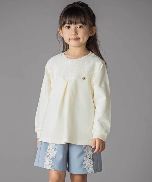 BeBe Petits Pois Vert(ベベプチポワヴェール)の「【お揃い】花レースキュロットパンツ(100~150cm)(その他パンツ・キッズ・ブラック/ブルー・100cm/110cm/130cm/120cm/140cm/150cm)」の7枚目の写真