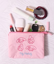 sanrio（サンリオ）の「(ACT)【sanrio】フェイス 刺繍 ナイロン 3ポケット ポーチ（ポーチ）」