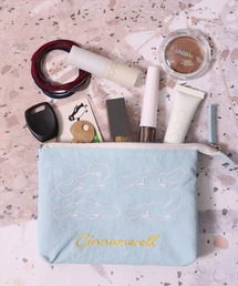 sanrio（サンリオ）の「(ACT)【sanrio】フェイス 刺繍 ナイロン 3ポケット ポーチ（ポーチ）」