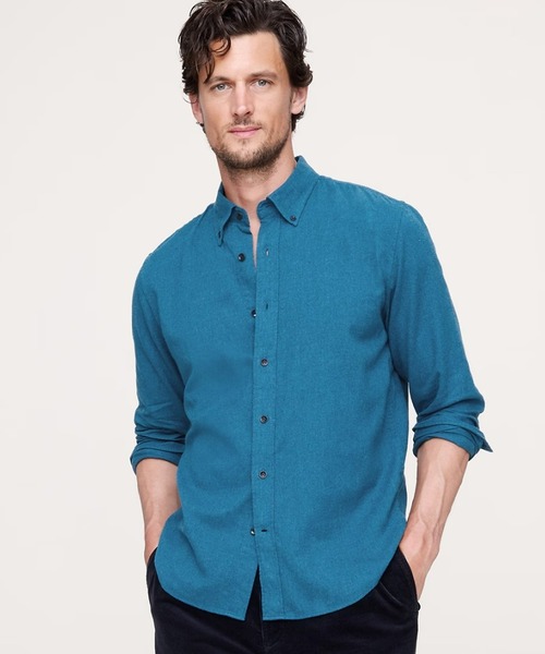 Banana Republic(バナナリパブリック)の「スタンダードフィット フランネルシャツ(シャツ/ブラウス・メンズ・チャコールグレー/ライトブルー/ブルー/イエロー/ネイビー/ベージュ/レッド/ブラウン/ライトグレー・XL/M/S/L)」の7枚目の写真