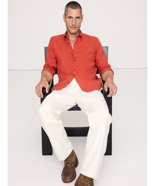 Banana Republic（バナナリパブリック）の「スタンダードフィット フランネルシャツ（シャツ/ブラウス・メンズ・チャコールグレー/ライトブルー/ブルー/イエロー/ネイビー/ベージュ/レッド/ブラウン/ライトグレー・XL/M/S/L）」の20枚目の写真