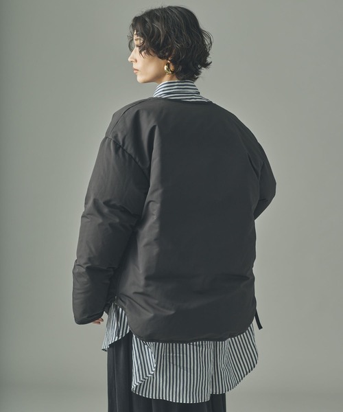 カレンソロジージャケット Curensology(カレンソロジー)/サイドジップノーカラーダウン