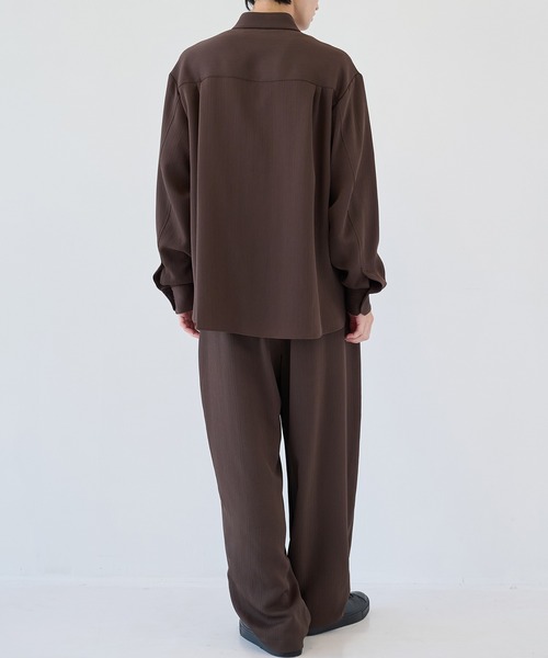 CULLNI（クルニ）の「【CULLNI】別注 Minimal Pocket L/S PLEATS SHIRTS（シャツ/ブラウス・メンズ・ブラウン/ブラック/ダークグレー・1/2）」の20枚目の写真