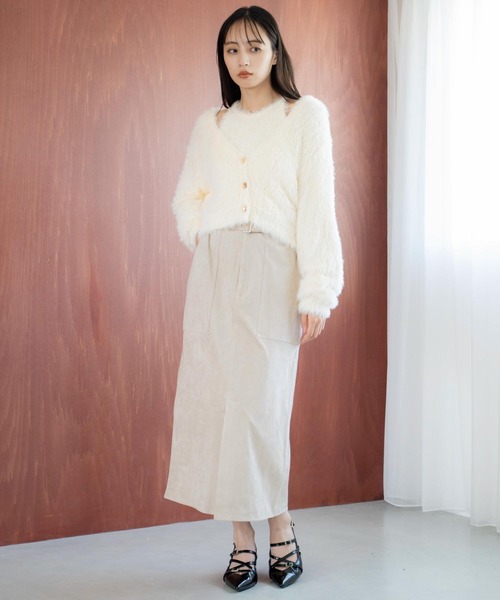 NOELA（ノエラ）の「シャギーアンサンブル（カーディガン/ボレロ・レディース・オフホワイト/パープル/ベージュ・フリー）」の10枚目の写真