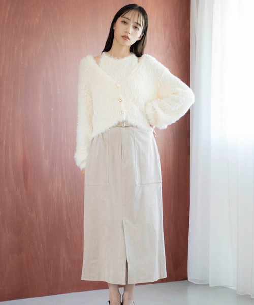 NOELA（ノエラ）の「シャギーアンサンブル（カーディガン/ボレロ・レディース・オフホワイト/パープル/ベージュ・フリー）」の11枚目の写真