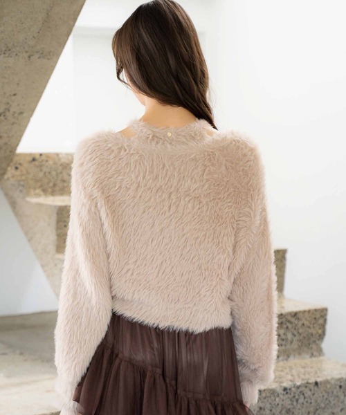 NOELA（ノエラ）の「シャギーアンサンブル（カーディガン/ボレロ・レディース・オフホワイト/パープル/ベージュ・フリー）」の21枚目の写真