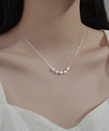 Lace Ladies（レースレディース）の「メタリック フロント パール コンビ ネックレス（ネックレス）」