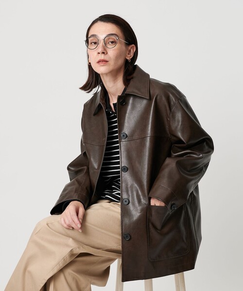 BEAUTY&YOUTH UNITED ARROWS(ビューティーアンドユースユナイテッドアローズ)の「<MOONSUN>ボーダー ロングスリーブポロシャツ(ポロシャツ・レディース・ピンク/ブラック・M)」の7枚目の写真