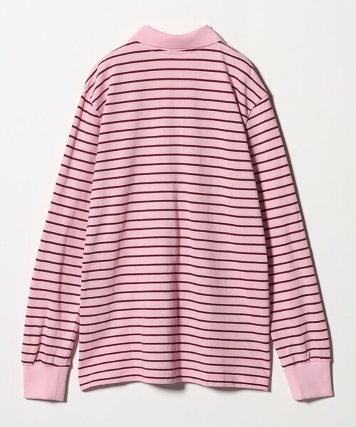 セール】＜MOONSUN＞ボーダー ロングスリーブポロシャツ（ポロシャツ