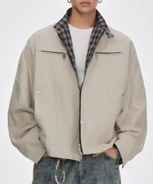 【即完売】レジェンダ　Dejavu ブルゾン スタンドネック ジャケット 即完売】レジェンダ Dejavu ブルゾン スタンドネック ジャケット
