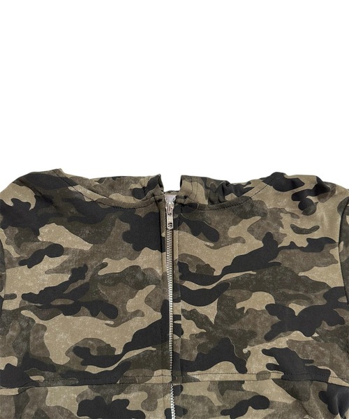 VIBGYOR(ヴィブジョー)の「カモフラ柄フィットフードトップス/Y2K韓国ストリート ショート(CZ)(パーカー・レディース・カモフラージュ・MEDIUM/LARGE)」の8枚目の写真