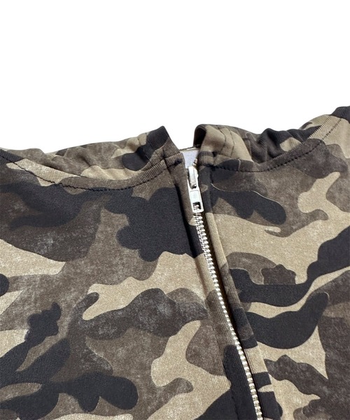 VIBGYOR(ヴィブジョー)の「カモフラ柄フィットフードトップス/Y2K韓国ストリート ショート(CZ)(パーカー・レディース・カモフラージュ・MEDIUM/LARGE)」の10枚目の写真