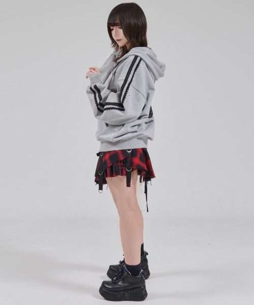OY/オーワイ』LACE DOLLY HOODIE ZIP UP/レースオードリージップアップ