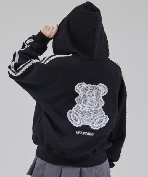 OY/オーワイ』LACE DOLLY HOODIE ZIP UP/レースオードリージップ