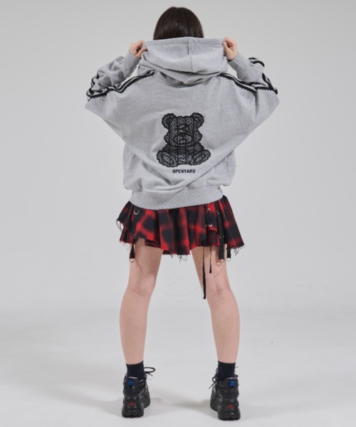 OY（オーワイ）の「『OY/オーワイ』LACE DOLLY HOODIE ZIP UP/レースオードリージップアップパーカー（パーカー・レディース・ブラック/グレー・M/L）」の17枚目の写真