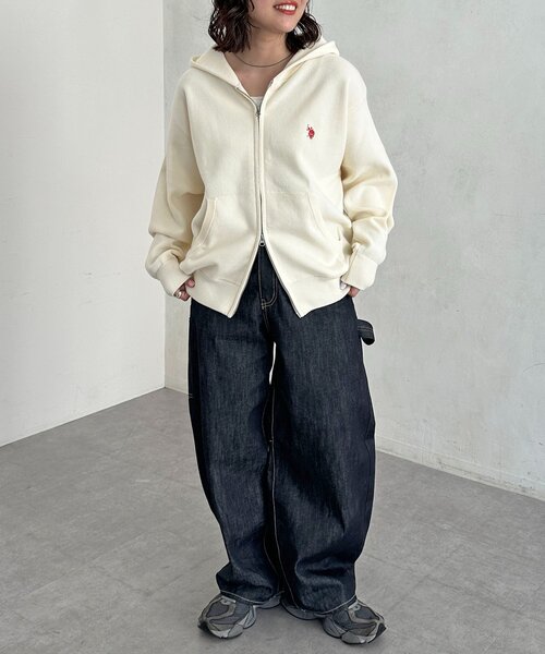 U.S. POLO ASSN.（ユーエスポロアッスン）の「スウェットライクニットジップパーカー（ニット/セーター・メンズ・ネイビー/アイボリー/グレー/ブラウン/レッド/グリーン/ダークブルー・MEDIUM/LARGE）」の20枚目の写真