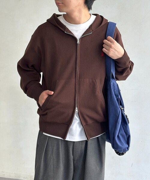 セール】【U.S. POLO ASSN.】スウェットライクニットジップパーカー