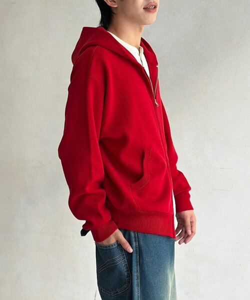 U.S. POLO ASSN.（ユーエスポロアッスン）の「スウェットライクニットジップパーカー（ニット/セーター・メンズ・ネイビー/アイボリー/グレー/ブラウン/レッド/グリーン/ダークブルー・MEDIUM/LARGE）」の9枚目の写真