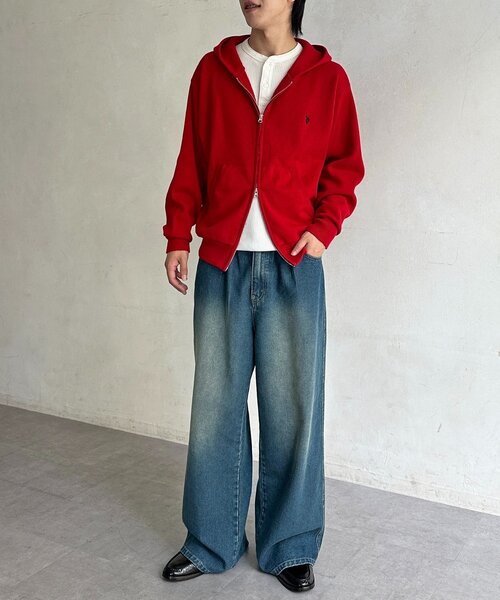 U.S. POLO ASSN.（ユーエスポロアッスン）の「スウェットライクニットジップパーカー（ニット/セーター・メンズ・ネイビー/アイボリー/グレー/ブラウン/レッド/グリーン/ダークブルー・MEDIUM/LARGE）」の12枚目の写真