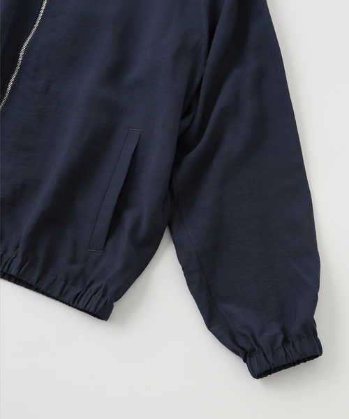 EDIFICE（エディフィス）の「E.LINEN VISCOSE ZIP ブルゾン（その他アウター・メンズ・ネイビー/ブラウン・MEDIUM/LARGE）」の4枚目の写真