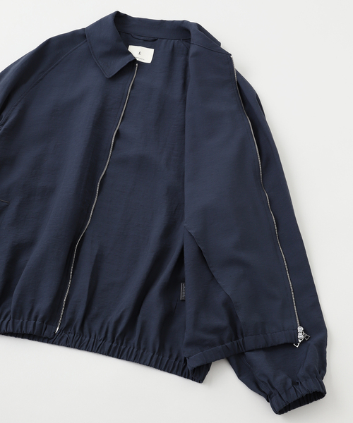 EDIFICE（エディフィス）の「E.LINEN VISCOSE ZIP ブルゾン（その他アウター・メンズ・ネイビー/ブラウン・MEDIUM/LARGE）」の7枚目の写真