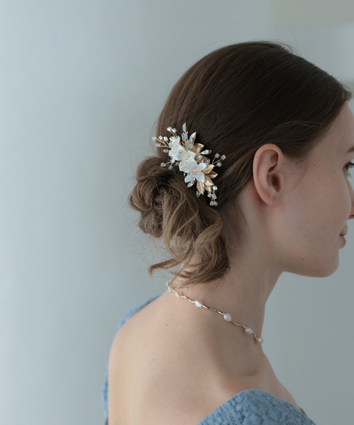 Cupid Heart(キューピッドハート)の「【Cupid Heart】結婚式用!ビジューヘアコム(バレッタ/ヘアクリップ・レディース・シルバー/ゴールド・MEDIUM)」の3枚目の写真