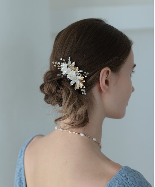 Cupid Heart(キューピッドハート)の「【Cupid Heart】結婚式用!ビジューヘアコム(バレッタ/ヘアクリップ・レディース・シルバー/ゴールド・MEDIUM)」の5枚目の写真