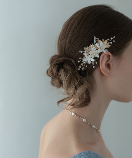 Cupid Heart(キューピッドハート)の「【Cupid Heart】結婚式用!ビジューヘアコム(バレッタ/ヘアクリップ・レディース・シルバー/ゴールド・MEDIUM)」の7枚目の写真
