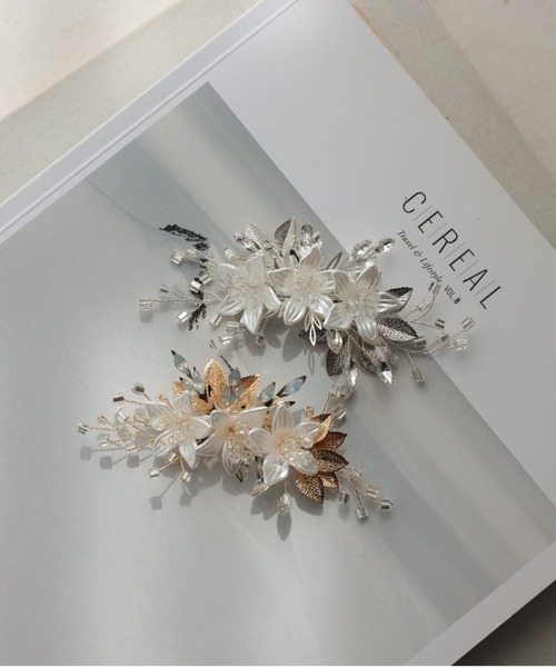 Cupid Heart(キューピッドハート)の「【Cupid Heart】結婚式用!ビジューヘアコム(バレッタ/ヘアクリップ・レディース・シルバー/ゴールド・MEDIUM)」の9枚目の写真