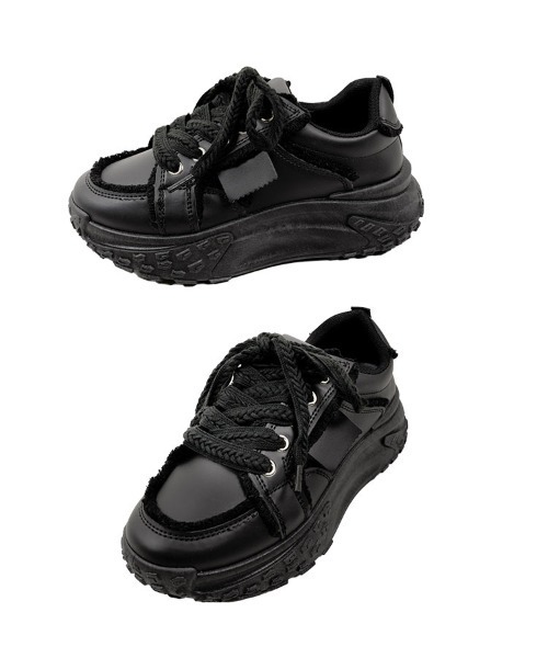 KOBE LETTUCE（コウベレタス）の「フリンジ厚底スニーカー（スニーカー・レディース・ブラック/シルバー/ホワイト・L/LL/M/S）」の8枚目の写真