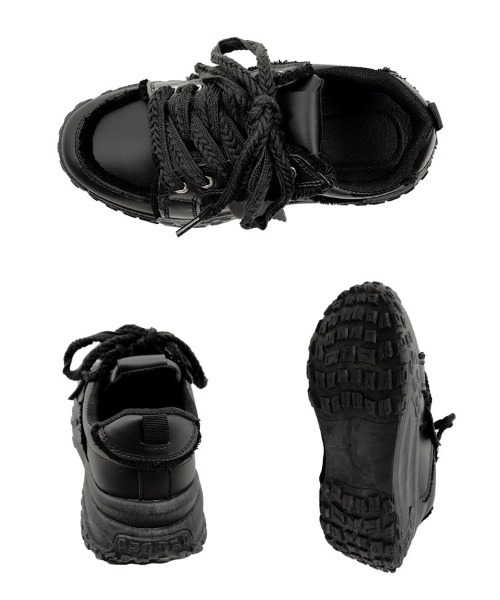 KOBE LETTUCE（コウベレタス）の「フリンジ厚底スニーカー（スニーカー・レディース・ブラック/シルバー/ホワイト・L/LL/M/S）」の9枚目の写真