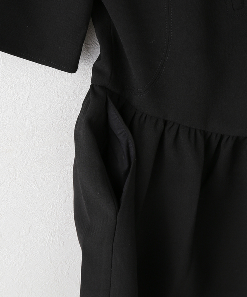 U by SPICK&SPAN（ユーバイスピックアンドスパン）の「GANNI/ガニー Bonded Crepe Mini Dress（ワンピース・レディース・ブラック・SMALL）」の15枚目の写真