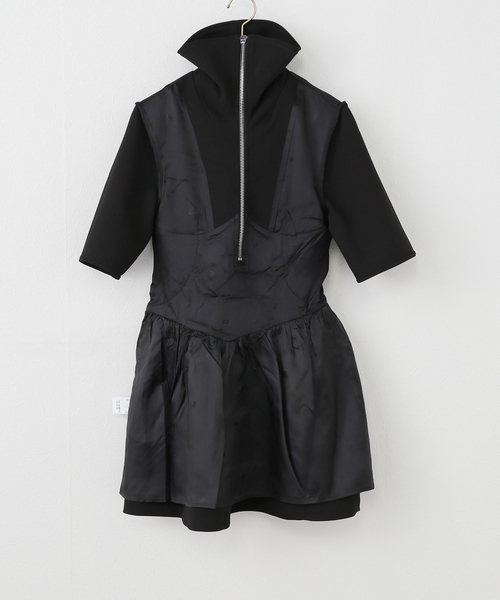 U by SPICK&SPAN（ユーバイスピックアンドスパン）の「GANNI/ガニー Bonded Crepe Mini Dress（ワンピース・レディース・ブラック・SMALL）」の17枚目の写真