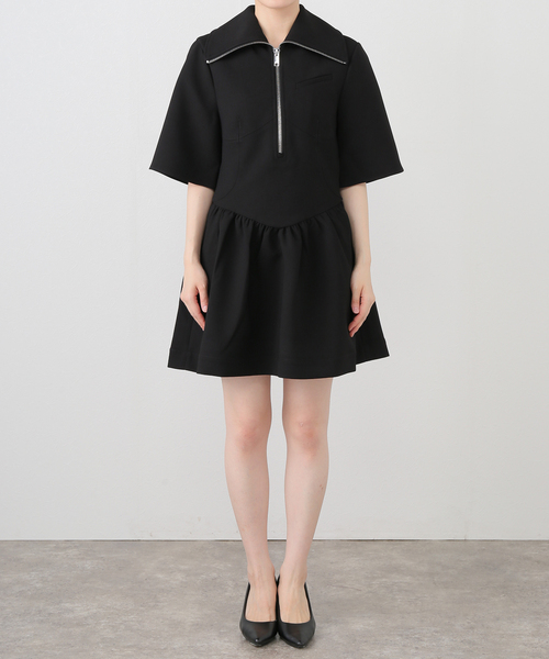 U by SPICK&SPAN（ユーバイスピックアンドスパン）の「GANNI/ガニー Bonded Crepe Mini Dress（ワンピース・レディース・ブラック・SMALL）」の21枚目の写真
