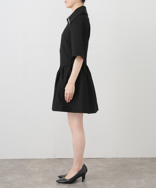 U by SPICK&SPAN（ユーバイスピックアンドスパン）の「GANNI/ガニー Bonded Crepe Mini Dress（ワンピース・レディース・ブラック・SMALL）」の22枚目の写真