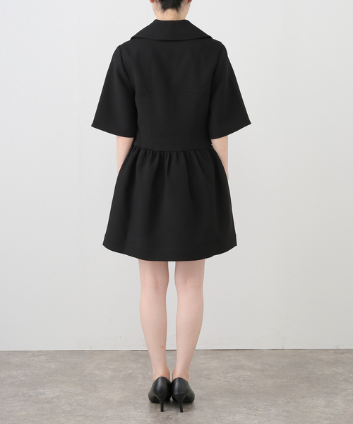 セール】GANNI/ガニー Bonded Crepe Mini Dress（ワンピース）｜U by