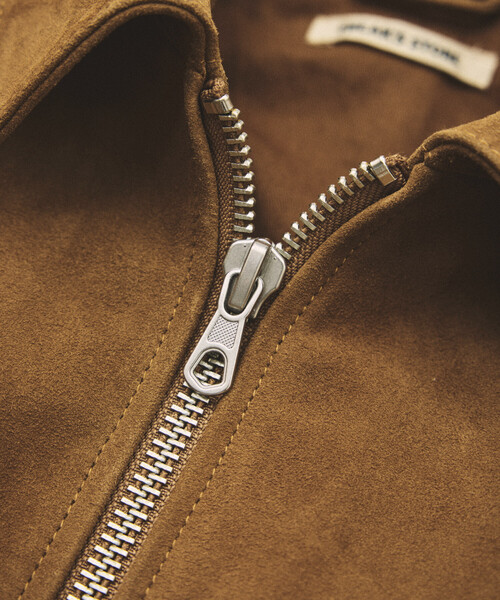 FREAK'S STORE（フリークスストア）の「Goat Leather スエード ミニマル シングルライダース（ブルゾン・メンズ・ブラウン/ブラック/ベージュ・SMALL/MEDIUM/LARGE）」の10枚目の写真