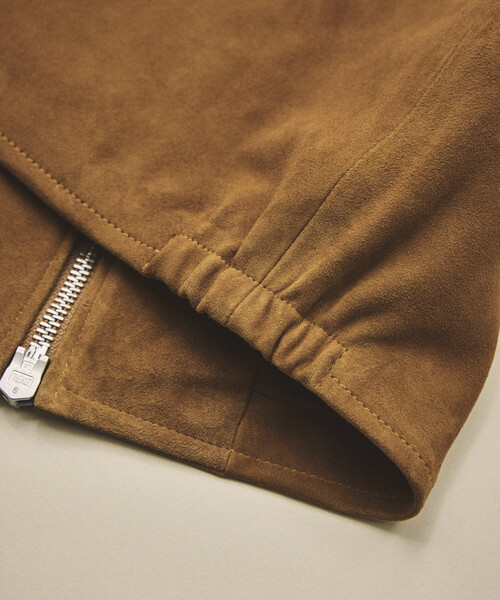 FREAK'S STORE（フリークスストア）の「Goat Leather スエード ミニマル シングルライダース（ブルゾン・メンズ・ブラウン/ブラック/ベージュ・SMALL/MEDIUM/LARGE）」の20枚目の写真