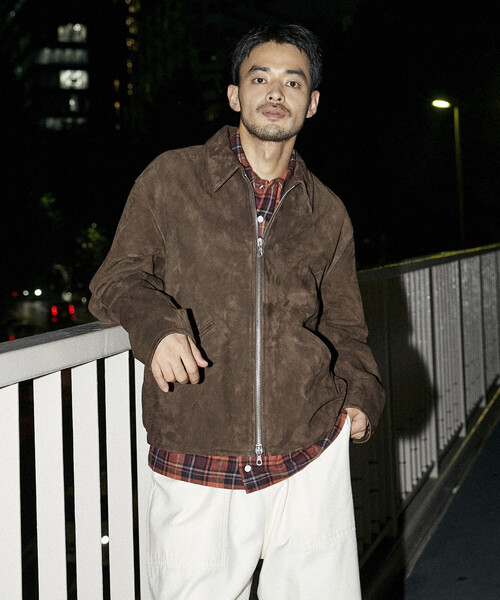 Goat Leather スエード ミニマル シングルライダース