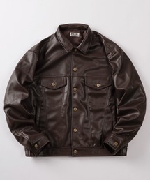 make a ray!（メイク ア レイ！）の「【72】PUレザー/フェイクスウェード トラッカージャケット（ブルゾン）」