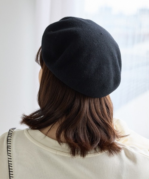 Honeys（ハニーズ）の「ウール混ベレー帽（ハンチング/ベレー帽・レディース・グリーン/ブラウン/杢グレー/ブラック・FREE）」の8枚目の写真
