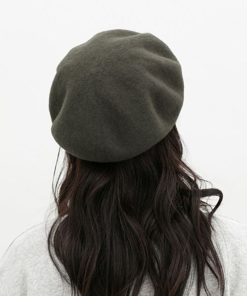 Honeys（ハニーズ）の「ウール混ベレー帽（ハンチング/ベレー帽・レディース・グリーン/ブラウン/杢グレー/ブラック・FREE）」の11枚目の写真