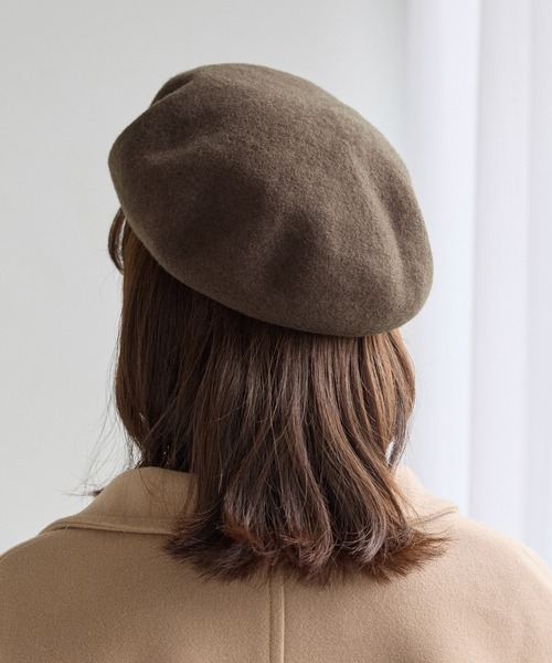 Honeys（ハニーズ）の「ウール混ベレー帽（ハンチング/ベレー帽・レディース・グリーン/ブラウン/杢グレー/ブラック・FREE）」の17枚目の写真