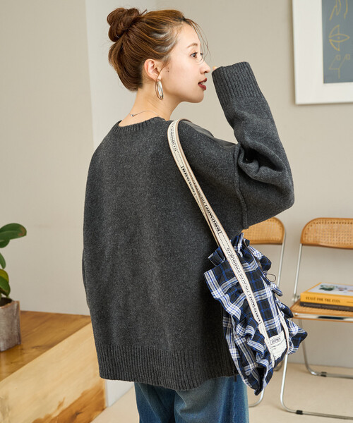 限定展開 裏起毛×ニット ドッキング プルオーバー（ニット/セーター