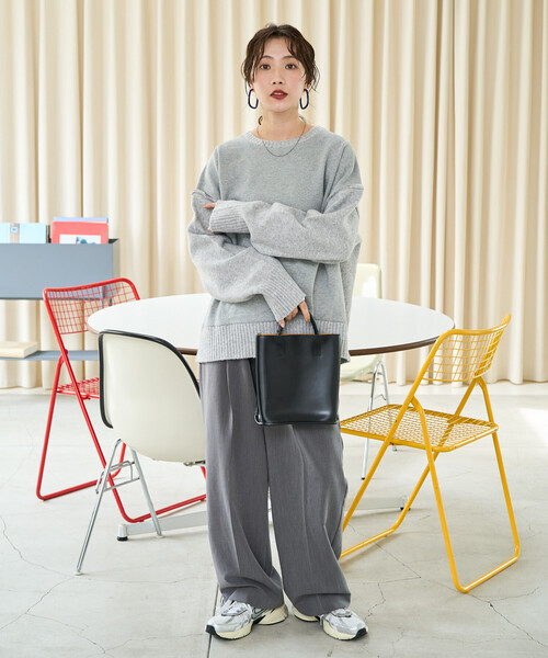 セール】限定展開 裏起毛×ニット ドッキング プルオーバー（ニット