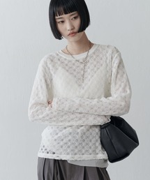 Lui's | リバーシブルシアーレースプルオーバー(Tシャツ/カットソー)