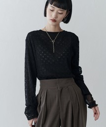 Lui's | リバーシブルシアーレースプルオーバー(Tシャツ/カットソー)