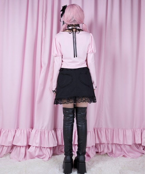 AVENCHUMU（アバンチュウム）の「Love heart's cake angel choker t-shirt（Tシャツ/カットソー・レディース・ピンク/ホワイト/ピンク系その他/ブラック・FREE）」の22枚目の写真