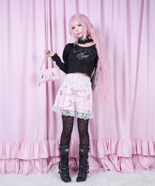AVENCHUMU（アバンチュウム）の「Love heart's cake angel choker t-shirt（Tシャツ/カットソー・レディース・ピンク/ホワイト/ピンク系その他/ブラック・FREE）」の19枚目の写真